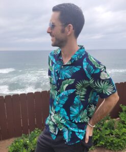 The Banana Bonanza - Short Sleeve Blue Shirt